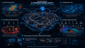 Future mining safety technology combining predictive AI, digital twins, autonomous equipment, multimodal sensors and vision-language models